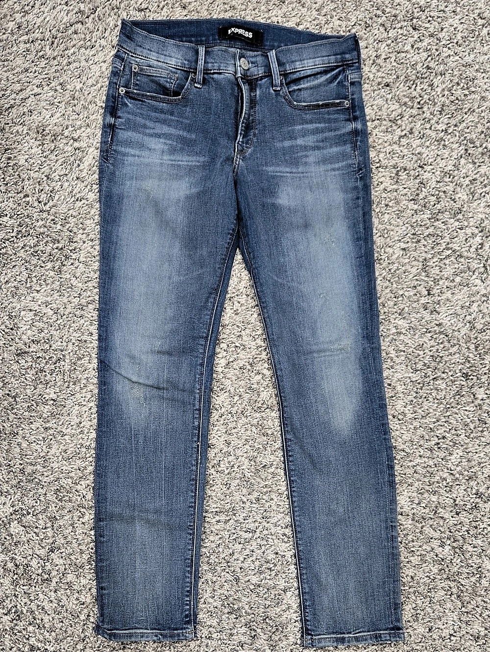 Express Denim Perfect Skinny Mid Rise Distressed Jeans 6R